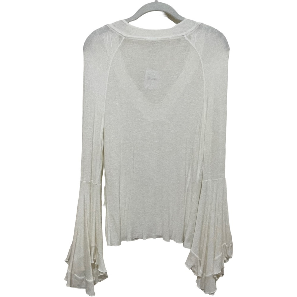🌺 SOLD 🌺 NWT FREE PEOPLE SHEER LIGHTWEIGHT BELL SLEEVE TOP, SIZE L - Picture 5 of 7